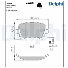 Resim Fren Balatası Arka Passat Golf 1k0698451 / Del 