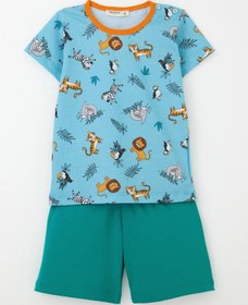 Resim Breeze Girls & Boys Erkek Bebek Pijama Takımı Hayvanlar Alemi Temalı 9 Ay-3 Yaş, Bebe Mavisi 