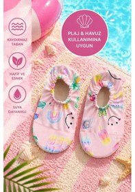 Resim Zuzunga Summer Pembe Renk Kaymaz Taban Bebek - Çocuk Deniz Ayakkabısı 