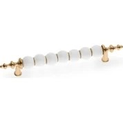 Resim Nobel Boncuk Kulp, 32 Beyaz+Altın, 160 mm 