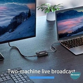 Resim Microsonic 4K HD Video Capture Kablo, USB Hdmi Adaptör Çevirici Siyah 