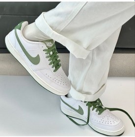 Resim Nike Court Vision Low Sneaker-fj5480-100 Beyaz - Açık Yeşil 