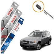 Resim Bmw X3 E83 Muz Silecek Takımı Ön Arka Bosch Aeroeco 2005-2009 