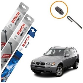 Resim Bmw X3 E83 Muz Silecek Takımı Ön Arka Bosch Aeroeco 2005-2009 