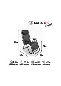 Resim Madfox Easyrest Katlanır Şezlong Sandalye Siyah 