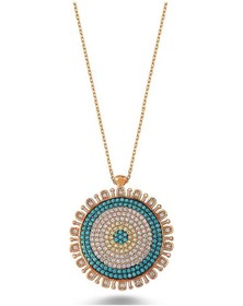 Resim Zirkon Taşlı Nazar Boncuğu Kolye (498587493) 