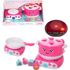Resim Sıla Bebek İle Pilli Işıklı Ve Sesli 8 Parça Sevimli Mutfak Seti- Pembe 