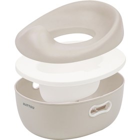 Resim Nattou Potty Care 3 in 1 Lazımlık Oturak ve Tuvalet Adaptörü Bej 