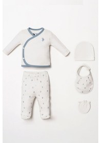 Resim U.s. Polo Assn. Erkek Bebek Beyaz Hastane Çıkışı 5 Li Set 5274-49924 Beyaz 