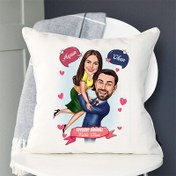 Resim Sen Benim Ömrümsün Karikatürlü Yastık 
