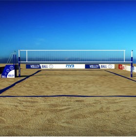 Resim ÖZBEK Plaj Voleybol Saha Çizgi Şerit Takım Mavi - Beach Voleybol Saha Şeridi 8.00mt X 16.00mt 
