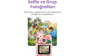 Resim Azurtech Çocuk Kamerası Dijital Hd Video Kayıt ve Fotoğraf Termal Resim Kağıt Baskılı Yazıcı 