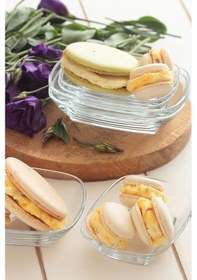 Resim Lav Defne Cam Kayık Servis Tabağı - Cam Kahvaltılık 4 Lü Def244 