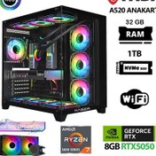 Resim Xaser Delux X07 R7-5700X 32 GB 1 TB M.2 NVMe SSD 8 GB RTX5050 Free Dos Masaüstü Oyuncu Bilgisayarı 