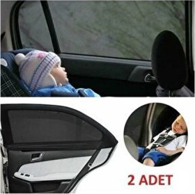 Resim Meyzone 2 Adet Oto Yan Cam Perdesi Araba Arka Güneşlik Araç Anne Bebek Çocuk Perde Arka Koltuk Emzirme Örtü 