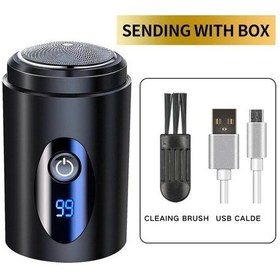 Resim Sınır Ötesi Elektrikli Tıraş Makinesi Manyetik Emişli Mini Sakal Bıçağı Taşınabilir Küçük Tıraş Makinesi Tıraş Tıraş Temiz Dış Ticaret Siyah 
