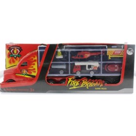 Resim Taşınabilir Die Cast Metal Araçlı Itfaiye Kamyonu 