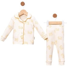 Resim Celira Bbc Sarı Lüks Çıtçıtlı Kız Bebe Pijama Takımı Sarı 
