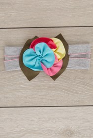 Resim Babygiz El Yapımı Yumuşak Eşsiz Aksesuarlı Doğal Pamuklu Penye Bebek Çocuk Kız Bandana Renkli Seri 
