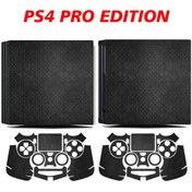 Resim KT Decor Siyah Metal Yüzey Playstation 4 Full Sticker Kaplama Seti 
