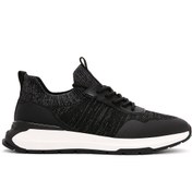 Resim Derimod Zero Men's Black Lace-Up Thick Soled Fabric Sneaker Derimod