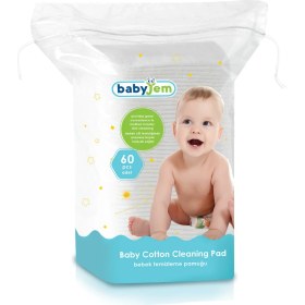 Resim Babyjem Bebek Temizleme Pamuğu 60 Adet Beyaz 