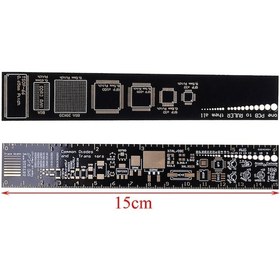 Resim 15Cm Pcb Cetvel Referans Cetveli Ruler Smd Komponent Elektronik 