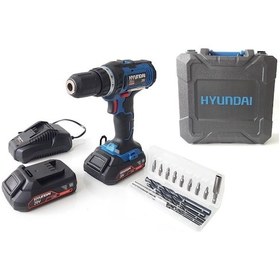 Resim Hyundai HPA202 20V 2Ah Li-Ion Çift Akülü Darbesiz Matkap Vidalama 