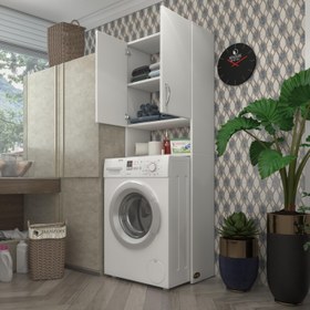 Resim Kenzlife çamaşır makinesi dolabı avdotya byz 180x066x30 banyo ofis 