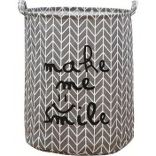 Resim Gateesat 1 Adımlı Gri Katlanır Büyük Su Geçirmez Çamaşır Sepeti Oyuncak Saklama 