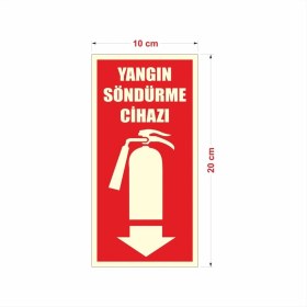 Resim İnterform Fosforlu Yangın Söndürücü Levhası 20’li Set 