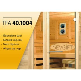 Resim Sevgift TFA 40.1004 Sauna Sıcaklık ve Nem Ölçer (Termometre ve Higrometre) 