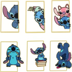 Resim 1 adet Stitch Metal Kitap Ayracı - Sevimli Mavi Karakter Tasarımı, Oyunbaz Yan Klips, Anime Hayranları ve Kitap Severler İçin İdeal, Dayanıklı Okuma Aksesuarı 