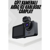 Resim 3 Kameralı 2 Inç 1080P Araç Içi Kamera Sürüş Kamerası Carplay 