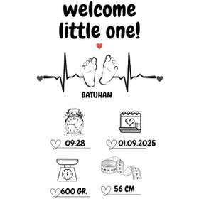 Resim Kişiye Özel Doğum Anı Tablosu Bebek Bilgileri Kanvas Tablo Hediyelik Dekoratif Tasarım 