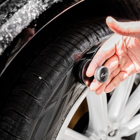 Resim Smartbee Sılky Brush Yuvarlak Lastik Parlatıcı Uygulama Aplikatör Fırçası 