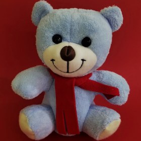 Resim Mavi Peluş Oyuncak Ayıcık 