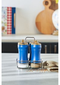 Resim Karaca Blue Berry 5 Parça Cam Baharat Takımı 