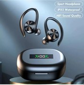 Resim Siyah Oukitel Wp200 Pro Wp100 Titan Bluetooth Kulaklık Gerçek Kablosuz Stereo Kulaklık Spor Kablosuz Kulaklık Kulak Kancası Kulaklık 