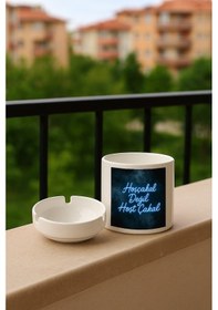 Resim Porselen Baskılı Küllük - Hoşça Kal 