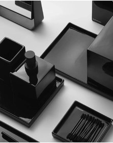 Resim Tepsi, Porselen, Tezgah Üstü, 30xh2x16cm - Siyah Siyah 