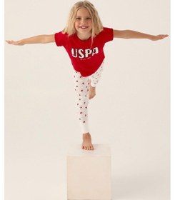 Resim U.s. Polo Assn. 1834 Lisanslı Text Printed Kız Çocuk Pijama Takımı 001 
