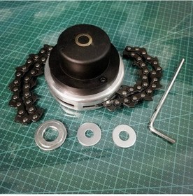 Resim Motorlu Tırpan Universal Metal Başlık Zincirli Tırpan Aparatı Başlığı Ot Canavar Başlık 