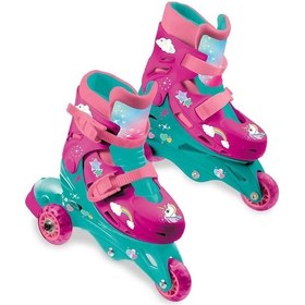 Resim Unicorn Desenli Inline 3 Tekerlekli Paten 