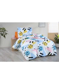 Resim Menderes Home Cotton Collection Ranforce Tek Kişilik Nevresim Takımı Emoji 