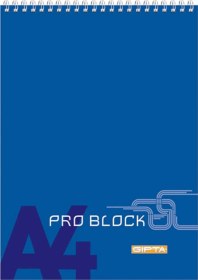 Resim Pro Block Spiral Karton Kapak Bloknot A4 -40 Yaprak Çizgili Çok Renkli 
