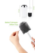Resim Sunplast Antibakteriyel Silikon Tuvalet Fırçası - Tuvalet Ve Klozet Temizleme Fırçası - Soft Toilet Brush 
