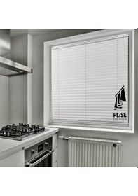 Resim Plise Dekor Gri Plise Perde - Cam Balkon Perdesi Vidalı Sistem 