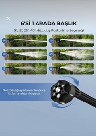 Resim Germany Steel 9850Rp ŞARJLI KÖPÜKLÜ OTO ARABA BAHÇE YIKAMA SULAMA TABANCASI YÜKSEK BASINÇLI ÇİFT AKÜLÜ 
