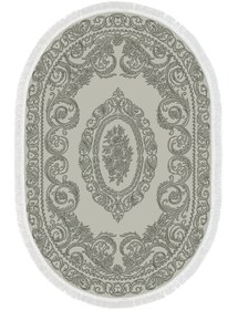 Resim Alanur Home Eko Trend Djt Yıkanabilir Kaymaz Taban Oval 3 Lü Yatak Odası Takımı 747 Klasik Gri 